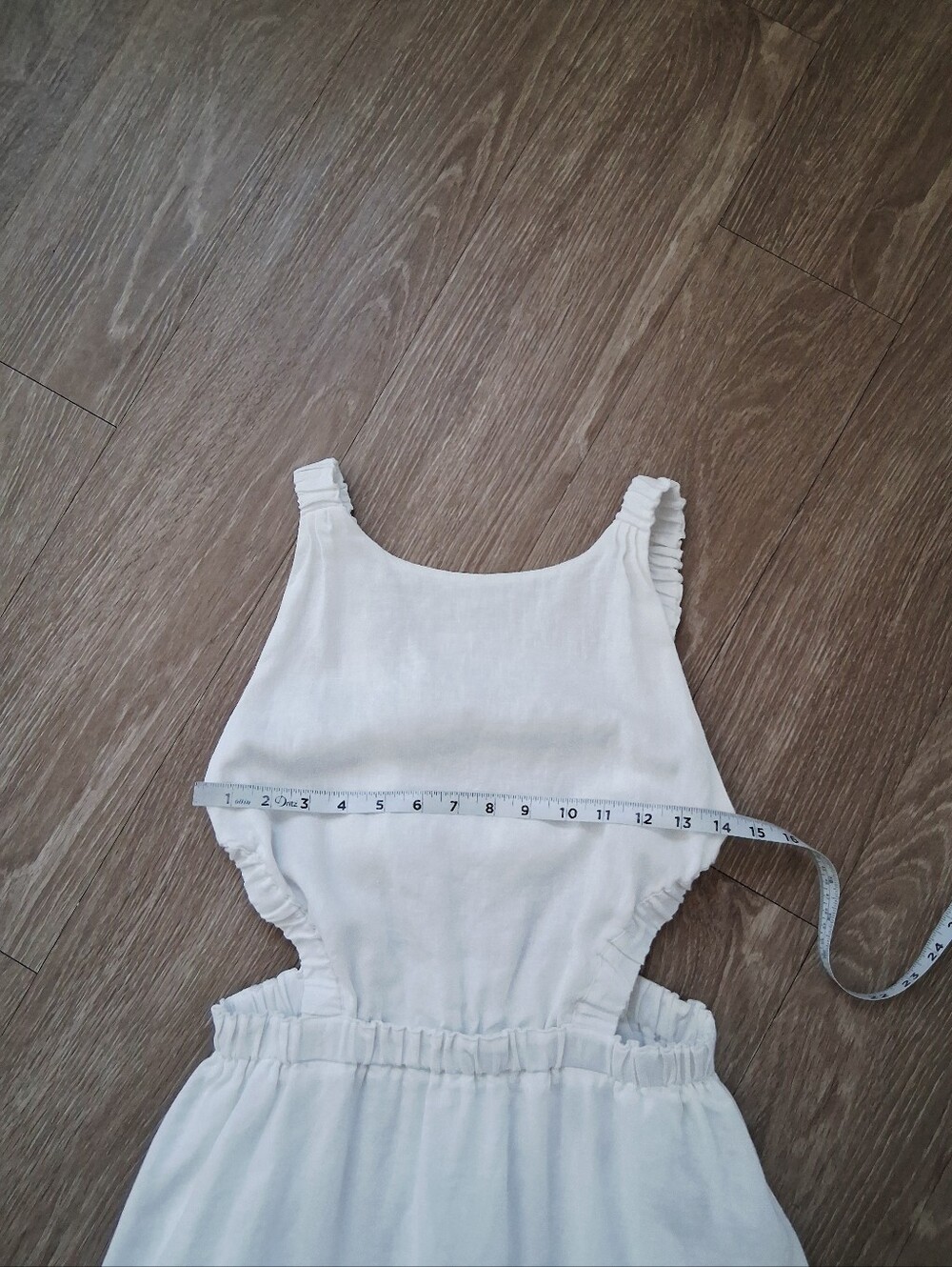 Pixie Market Beatrice White Linen Open Back Midi Dress - Picture 12 of 16